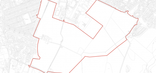 Map of Springfield dev reaching from Mayfield, Newtongrange to Gorebridge